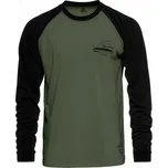 Horsefeathers Shank LS tričko - 0 - černá | olivová - L