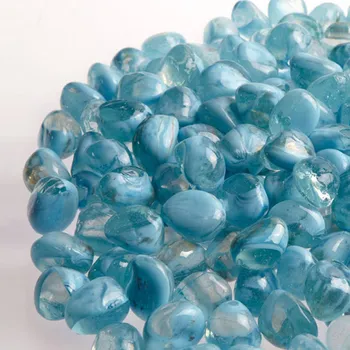 Zahradní dekorace Granulati Zandobbio Skleněné valounky Rainbow Azzurro 20 - 30 mm 350 g