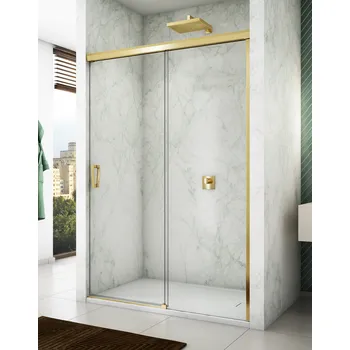 Sprchové dveře Ronal (Sanswiss) Ronal, CADURA Gold Line jednodílné posuvné dveře s pevnou stěnou v rovině CAS2 Šířka: 140 cm + doprava zdarma + při platbě převodem sleva navíc