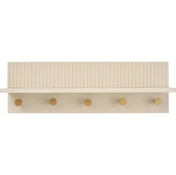 Věšák Nordic Living Béžový nástěnný věšák Rokka 50 cm
