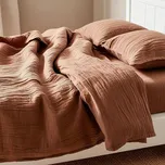 Mušelínové povlečení - oříškové 140x200+70x90