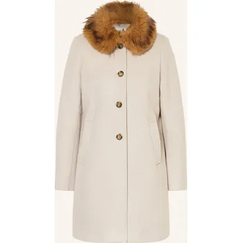 Dámský kabát Ba&Sh Dámský Vlněný Kabát Talling S Umělou Kožešinou, režná, 38