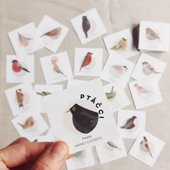 Karetní hra Markét ilustrace Pexeso Ptáčci