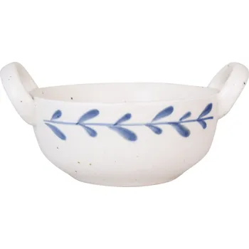 Strömshaga Kameninová miska s uchy Viola Leaf Blue