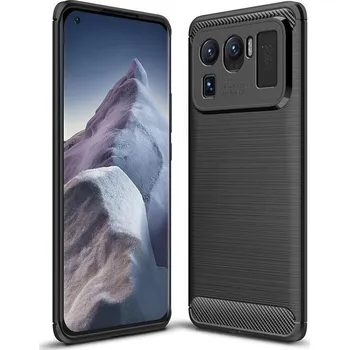 Pouzdro na mobilní telefon Carbon odolný gelový obal na mobil Xiaomi Mi 11 Ultra - černý
