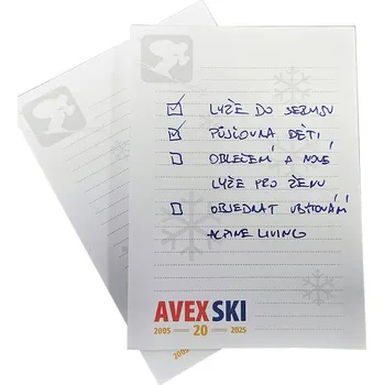 Blok AVEX SPORT Poznámkový bloček 20 let AVEX SKI