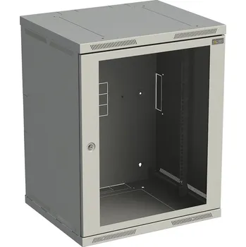 modulární přístroj a rozvaděč Solarix rozvaděč nástěnný SENSA 15U 500mm, dveře sklo, šedá RAL 7035, SENSA-15U-65-11-G