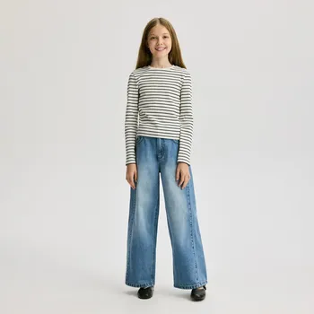 Dívčí džíny Reserved - Džíny super wide leg - modrá - 816FF-55J - 816FF-55J-164