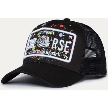 Kšiltovka Christian Rose Black Paint Splat 611964 One Size