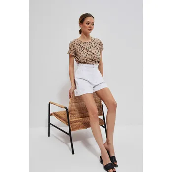 Dámská halenka Halenka s drobným květinovým potiskem Moodo hnědá | krémová 2240050