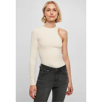 Dámské tričko Dámské organické Stretch asymetrické tělo whitesand Urban Classics krémová 2539982