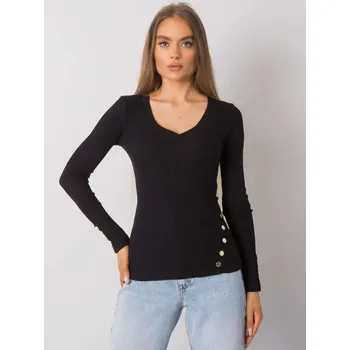 Blouse-RV-BZ-7245.07-black RUE PARIS černá 3293368