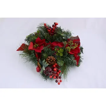 Vánoční dekorace HW LOGISTIC s.r.o. VÁNOČNÍ HVĚZDA VELKÝ věnec 35 cm 1 ks