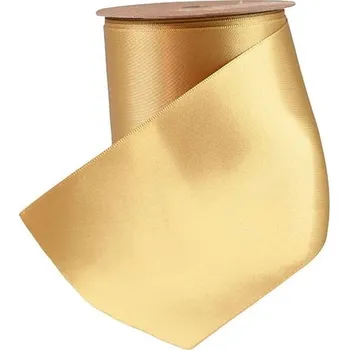 Stuha Det Gamle Apotek Široká saténová stuha Gold 5 m