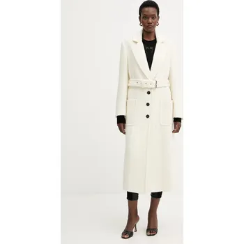 Dámský kabát Kabát s příměsí vlny Pinko béžová barva, 105695 A2UB 105695.A2UB 01X, vel. 34