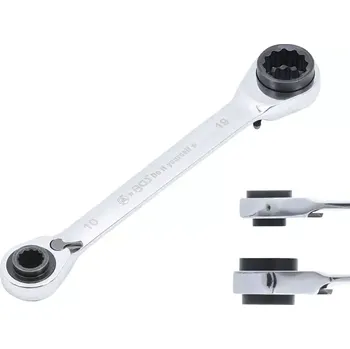 Dílna Očkový klíč s ráčnou "4 v 1" BGS1030009 - 8 x 9 a 10 x 11 mm (BGS 1030809 Očkový klíč s ráčnou "4 v 1" - 8 x 9 a 10 x 11 mm)