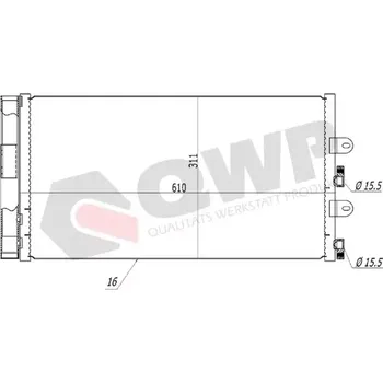 Výparník klimatizace QWP Kondenzátor klimatizace QWP WAC455