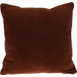 Home Styling Collection Dekorační polštář s manšestrovým páskem, 40 x 40 cm, hnědá
