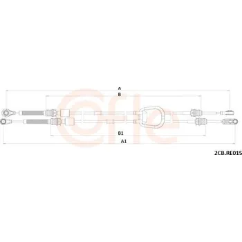 Tažné lanko, ruční převodovka COFLE 2CB.RE015