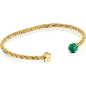 Náramek Pozlacený náramek s malachitem Tous ICON MESH 1004507840 zlatá GLD, vel. ONE SIZE
