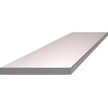 Madlo do koupelny tyč plochá EB1-PL50, broušená nerez, délka 6 m - plochý nerezový profil 50 x 5 mm, K320/AISI304, prodej v délkách 1, 2, 3 a 4 m