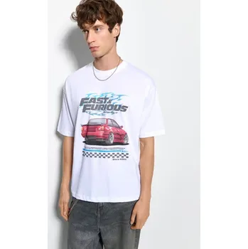 Pánské tričko Tričko s potiskem Fast & Furious - XL - House - bílý - 118EO-00X