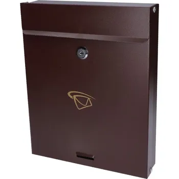 Poštovní schránka poštovní schránka S-01 hnědá - schránka na dopisy 250 x 305 x 60 mm (šířka x výška x hloubka), pozinkovaný plech s práškovou barvou, kataforézní úprava