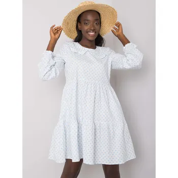 Dámské šaty Dress-123-SK-187576.40P-white-blue RUE PARIS šedá 3291459