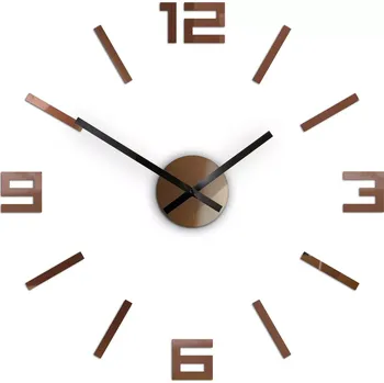 Hodiny Nástěnné samolepící hodiny Arabic 50 cm měděné