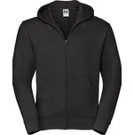 Pánská mikina s kapucí a na zip - Autentická Russell RUSSELL černá 2694111