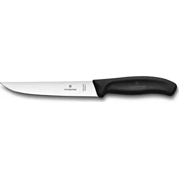 Příbor Praktický řezbářský nůž s úzkou čepelí VICTORINOX Swiss Classic, kitchen knife, 15cm, straight, black, blister