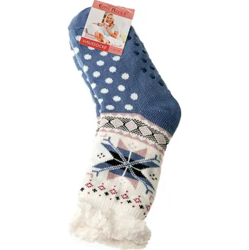 Dámské ponožky Emi Ross - domácí hřejivé dámské ponožky, modrá, velikost: 39-42