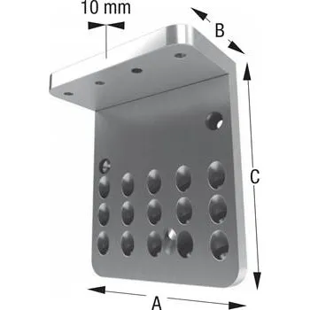 Tesařské kování SIMPSON skrytá trámová spojka EL 60-B hliník, s certifikátem (25 ks)
