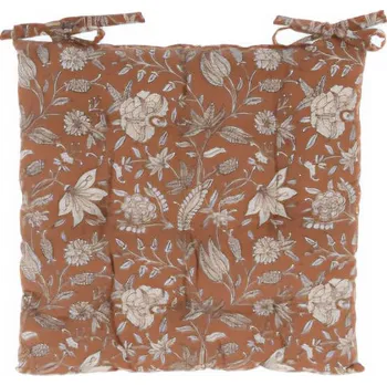 Polštář Home Styling Collection Sedací polštář, květinový vzor, 100% bavlna, 40 x 40 cm