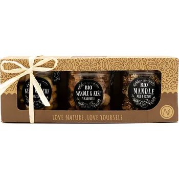 NATU Dárkový set ochucených ořechů 210 g BIO