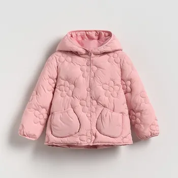 Dívčí bunda Reserved - Prošívaná bunda s kapucí - růžová - 184EX-30X - 184EX-30X-86