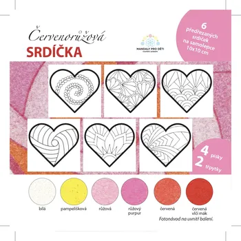 Kosmetická sada Dárková sada 10x10cm mandaly Srdíčka