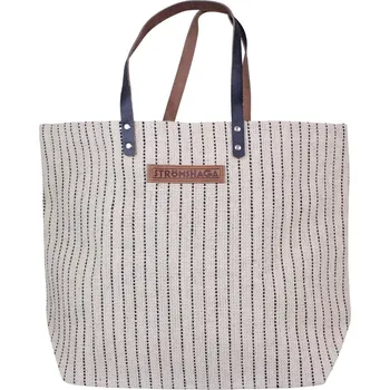 Strömshaga Jutová taška Ellen / Leather Handles