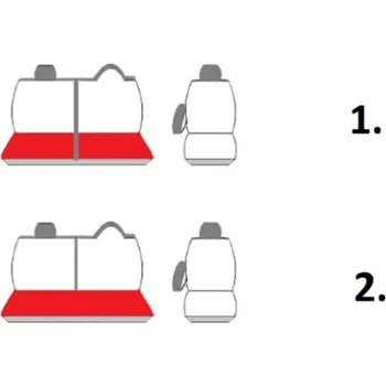 Potah sedadla Autopotah LOGO 2+1 RENAULT MASTER (2010-2022) varianta sedadla: 1. s přístupem do skříněk + standardní sedadlo řidiče