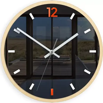 Hodiny Nástěnné hodiny Grafit 30 cm oranžové/černé