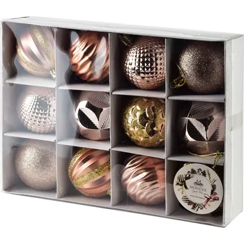 Vánoční dekorace Mondex Lila 6 cm světle růžová 12 ks