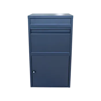Poštovní schránka box na balíky s přepadovou lištou, antracit - privátní "parcel box", rozměr 410 x 385 x 720 mm, tl. mat. 0,8 mm, velikost balíku 320 x 300 x 180 mm, barva - antracit RAL 7016