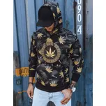 Černá pánská mikina s kapucí a potiskem Dstreet DStreet černá | šedá | krémová 1995735