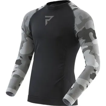Pánské termoprádlo Rebelhorn Moto thermo triko Freeze II Jersey černá-kamufláž - XL