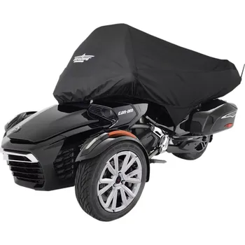Plachta na motorové vozidlo Krátká ochranná plachta pro horní polovinu motocyklu ULTRAGARD COVER HALF CAN-AM SPYDER 1330 F3-T rok 2016-2022 barva černá (krycí plachta na horní část motorky - half cover )