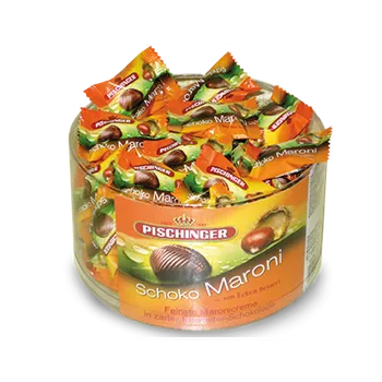 Čokoláda HEINDL - PISCHINGER Ledové kaštany MINI v dóze 660 g