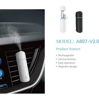 Vůně do auta UNICATO Difuzer ULTRASONIC CAR A807 Černý (do auta s oleji)