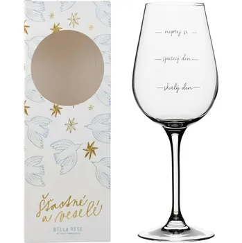 Sklenice Bella Rose Sklenice na víno Neptej se! + vánoční krabička