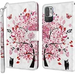 Print peněženkové pouzdro na mobil Xiaomi Redmi Note 10 5G/Poco M3 Pro 4G/5G - rozkvetlý strom