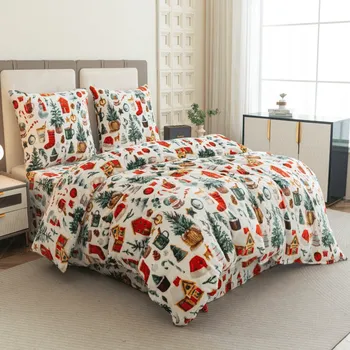 Mikroplyšové povlečení FESTIVE MAGIC bílé Rozměr povlečení: 80 x 80 cm | 135 x 200 cm